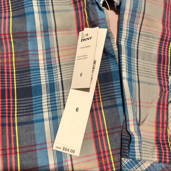 DKNY 3 Piece Set Dark Blue Jeans, Red T-Shirt Long Sleeve Shirt Size 6 Boys - Picture 5 of 12